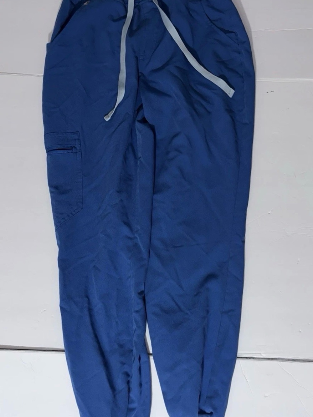 Figs Women's Navy Blue Drawstring Cargo Jogger Trousers